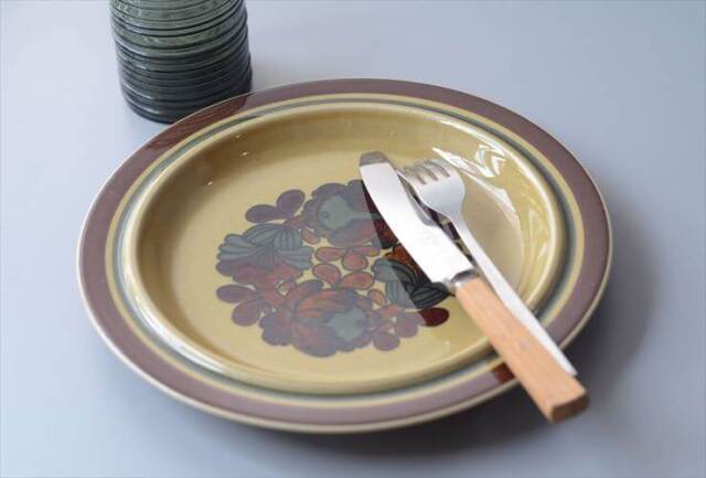 ARABIA アラビア Otso 25.5cm プレート オッソ 大皿 パスタプレート 北欧食器 フィンランド ヴィンテージ アンティーク_260826