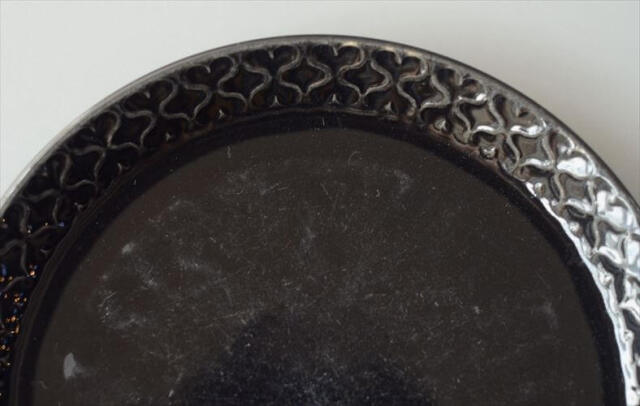 デンマーク製 クイストゴー Cordial Palet ブラック コーディアル 16.5cm プレート B&G J.H.Quistgaard 北欧 ヴィンテージ_260826
