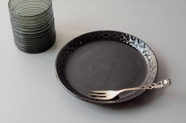デンマーク製 クイストゴー Cordial Palet ブラック コーディアル 16.5cm プレート B&G J.H.Quistgaard 北欧 ヴィンテージ_260826