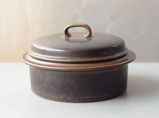 ARABIA アラビア Ruska 大きめ 蓋つきボウル キャセロール 23cm ココット型 ルスカ 北欧 食器 フィンランド ヴィンテージ_261007