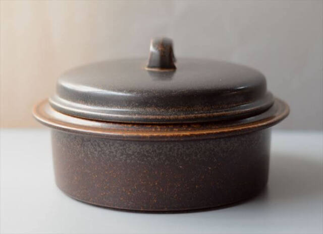 ARABIA アラビア Ruska 大きめ 蓋つきボウル キャセロール 23cm ココット型 ルスカ 北欧 食器 フィンランド ヴィンテージ_261007