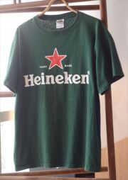 USA古着 Heineken ビッグロゴTシャツ sizeL メンズ グリーン ハイネケン アメリカ オールド古着