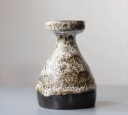 ドイツ　ビンテージ　ガラス一輪挿し　ミッドセンチュリー ドイツ製アンティークアンバーガラス花瓶一輪挿し