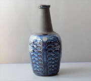 デンマーク製 SOHOLM 26cm高 大きな花瓶 Einar Johansen ネイビー 北欧 花器 スーホルム 一輪挿し フラワーベース _250715