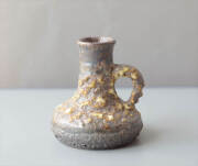 ドイツ製 ヴィンテージ 陶器の花瓶 Fat lava Art pottery 花器 一輪挿し ミッドセンチュリー期 フラワーベース アンティーク_260715