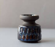 デンマーク製 SOHOLM 花瓶 Einar Johansen ネイビー 北欧 花器 スーホルム 一輪挿し キャンドルスタンド ホルダー ヴィンテージ