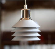 デンマーク製 Design Light SIAM 4レイヤー ペンダントライト パープルピンク 北欧 ヴィンテージ 天井照明 ランプ