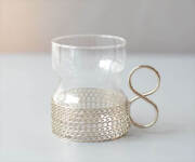 iittala イッタラ Tsaikka ツァイッカ グラスカップ クリア×シルバー ホルダー ガラス 北欧 ヴィンテージ_260522