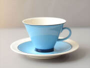 ARABIA アラビア Harlekin Turquoise カップ&ソーサー ハレキン Inkeri Leivo 北欧食器 フィンランド ヴィンテージ_260616