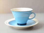 ARABIA アラビア Harlekin Turquoise カップ&ソーサー ハレキン Inkeri Leivo 北欧食器 フィンランド ヴィンテージ_260616