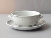 ドイツ製 VILLEROY&BOCH Dalarna 両手付きスープボウル＆ソーサー ビレロイ＆ボッホ ダラーナ 陶器 ヴィンテージ_260915