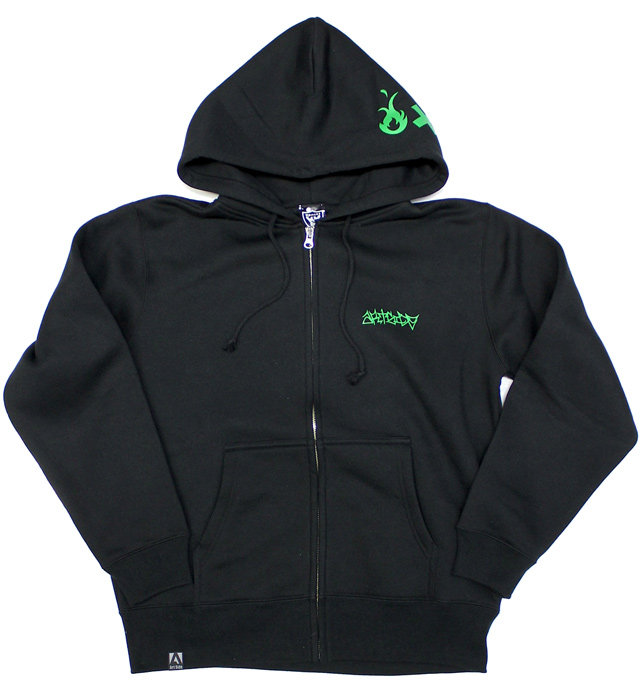 ART SIDE×BIGFOOT "ロゴ" ZIP Hoodパーカー2色展開　グリーン