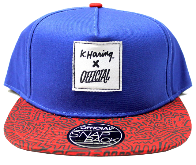 Official x キースヘリング blue スナップバック Cap