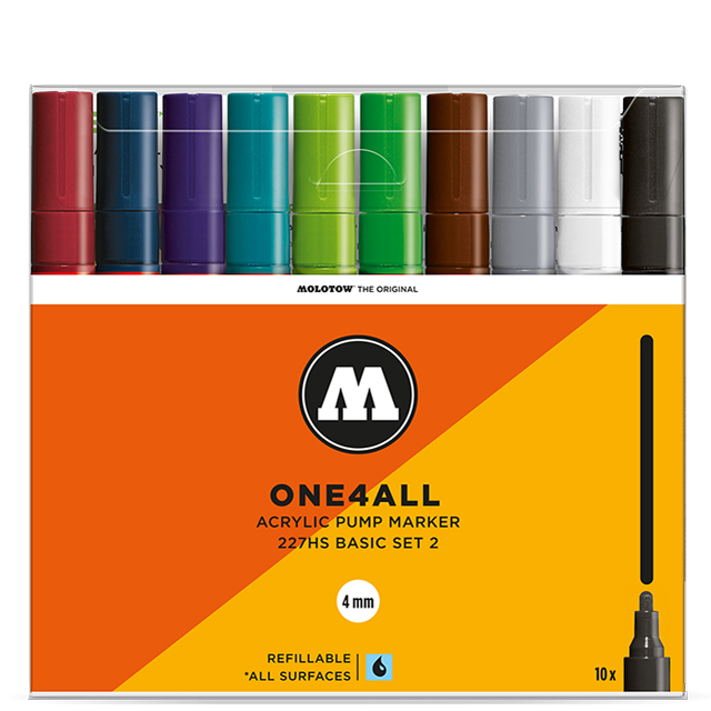 MOLOTOW ONE4ALL 227HS ベーシックキット2 Pump Marker10本セット