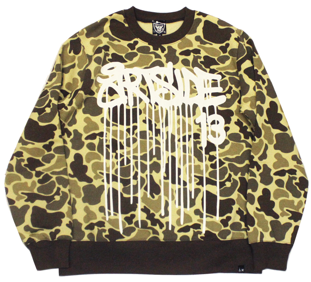 ART SIDE  "DRIP" クルースウェット ダックカモ