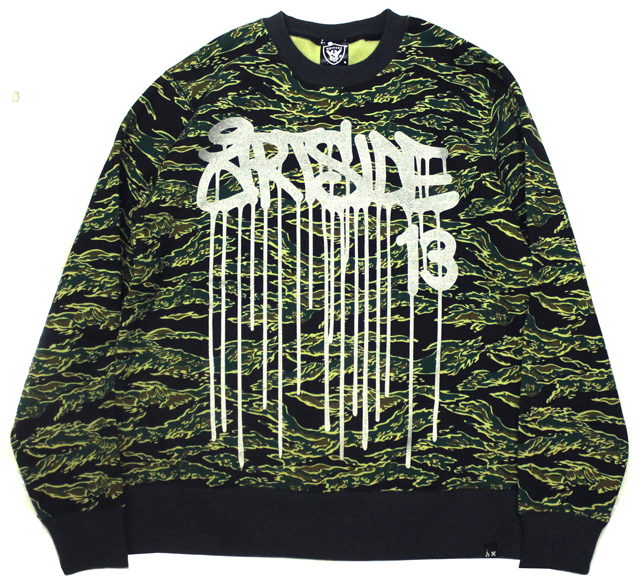 ART SIDE  "DRIP" クルースウェット タイガーカモ