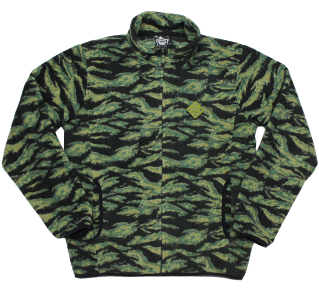 ART SIDE  ''LIFESTYLE'' ワッペン付 フリースジャケット タイガーカモ