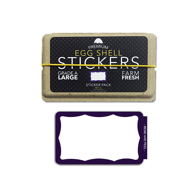 限定アイテム ''EGGSHELL STICKER'' Purple Wavy Border Blanks - 50枚入り