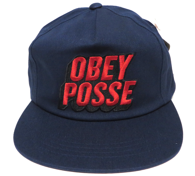 OBEY 3D POSSE ししゅう スナップバック CAP ネイビー　