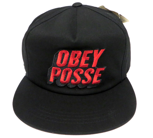 OBEY 3D POSSE ししゅう スナップバック CAP ブラック　