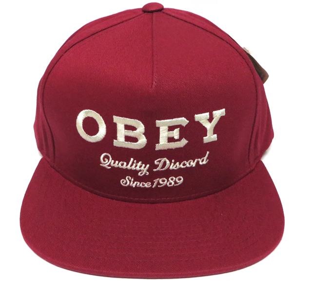 OBEY DISCORD スナップバック CAP カーディナル　