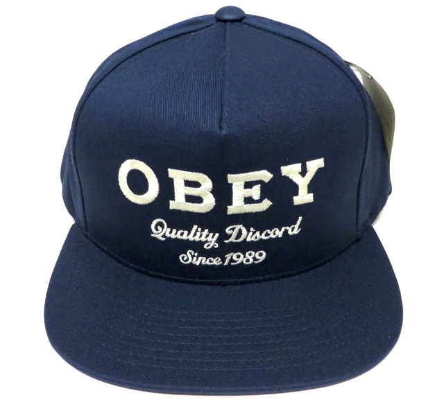 OBEY DISCORD スナップバック CAP ネイビー　