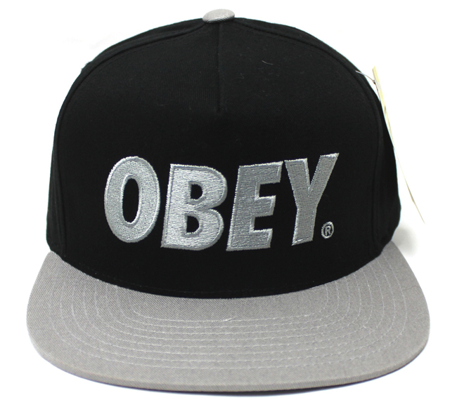 OBEY THE CITY スナップバックCAP ブラック/グレー