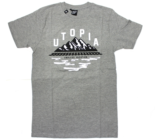 HEKTIK "UTOPIA" Tシャツ ヘザーグレー