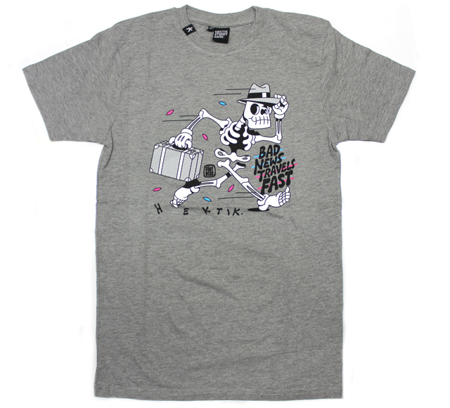 HEKTIK "FLYING FORTRESS" Tシャツ ヘザーグレー