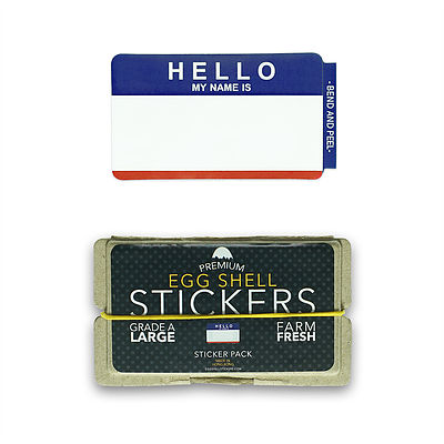 ''EGGSHELL STICKER'' Hello My Name is Blue/Red  80枚入り