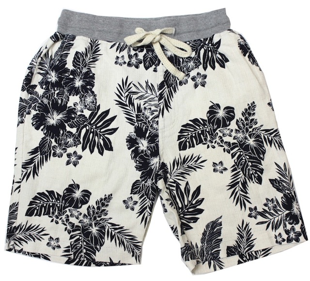 BMS ヘンプショーツ 南国柄ホワイト
