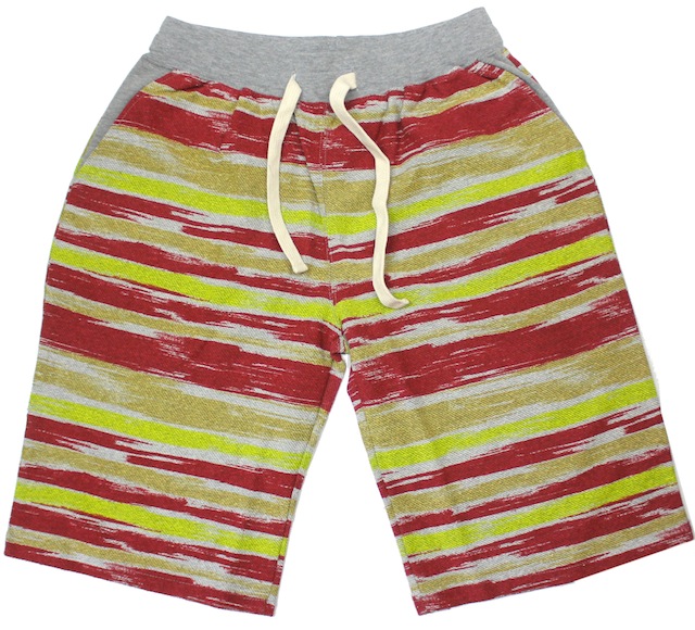 BMS パイルショーツ インクボーダー　レッド