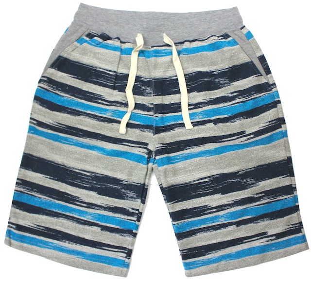 BMS パイルショーツ インクボーダー　ブルー