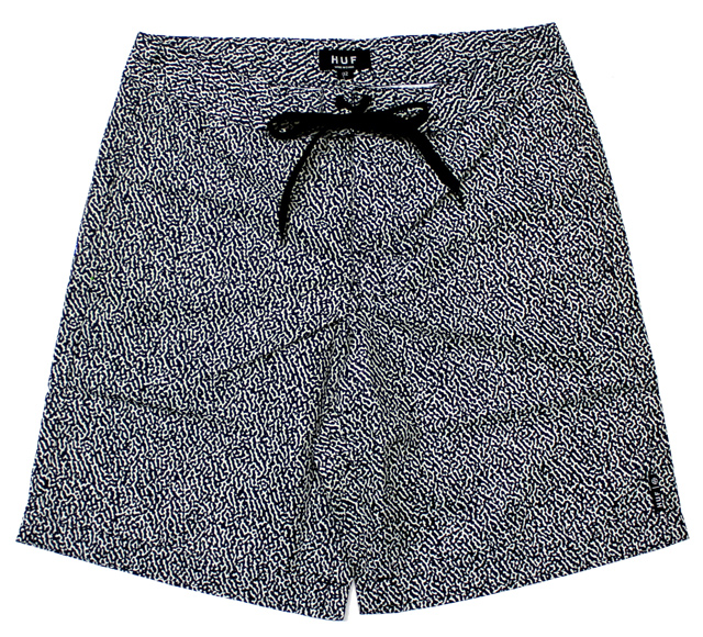 HUF  '' MEMPHIS ''ボードショーツ、海水パンツ　ブラックホワイト
