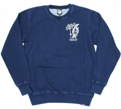 ART SIDE COOKデザイン "LIFESTYLE"  デニム クルースウェット　