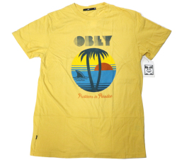 OBEY  ''PROBLEMS IN PARADISE'' プレミアム Tシャツ イエロー