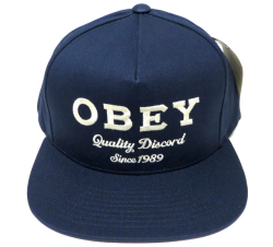 OBEY DISCORD スナップバック CAP ネイビー　