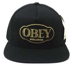 OBEY GLOBAL スナップバック CAP ブラック　