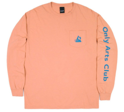 ONLY NY ''Arts Club Crew''  L/S ポケット付　長袖Tシャツ シャーベット