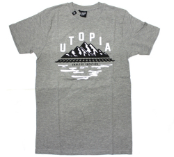 HEKTIK "UTOPIA" Tシャツ ヘザーグレー