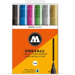 MOLOTOW ONE4ALL 227HS  メタリックセット Pump Marker 6本セット