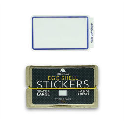 ''EGGSHELL STICKER'' Blue Line Border Blanks   80枚入り