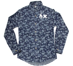 ART SIDE  ペイズリーL/S　シャツ　ネイビー