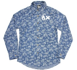 ART SIDE  ペイズリーL/S　シャツ　ライトブルー