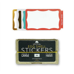 EGGSHELL STICKER'' Wavy Border ミックスパック 75枚入り