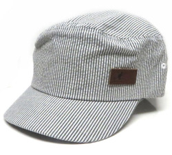 Kangol ストライプ　ワークキャップ CAP グレー