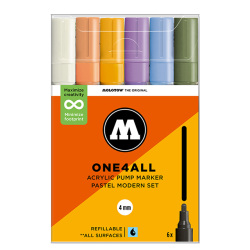 MOLOTOW ONE4ALL 227HS  パステルモダンセット Pump Marker 6本セット