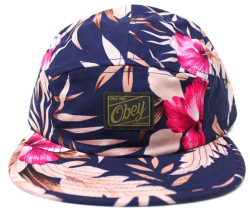 【SALE】 OBEY  5パネル CAP ''TROPIC ''　ダークネイビー
