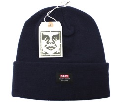OBEY QUALITY DISSENT  ビーニー　ネイビー