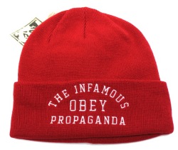 OBEY INFAMOUS  ビーニー　レッド